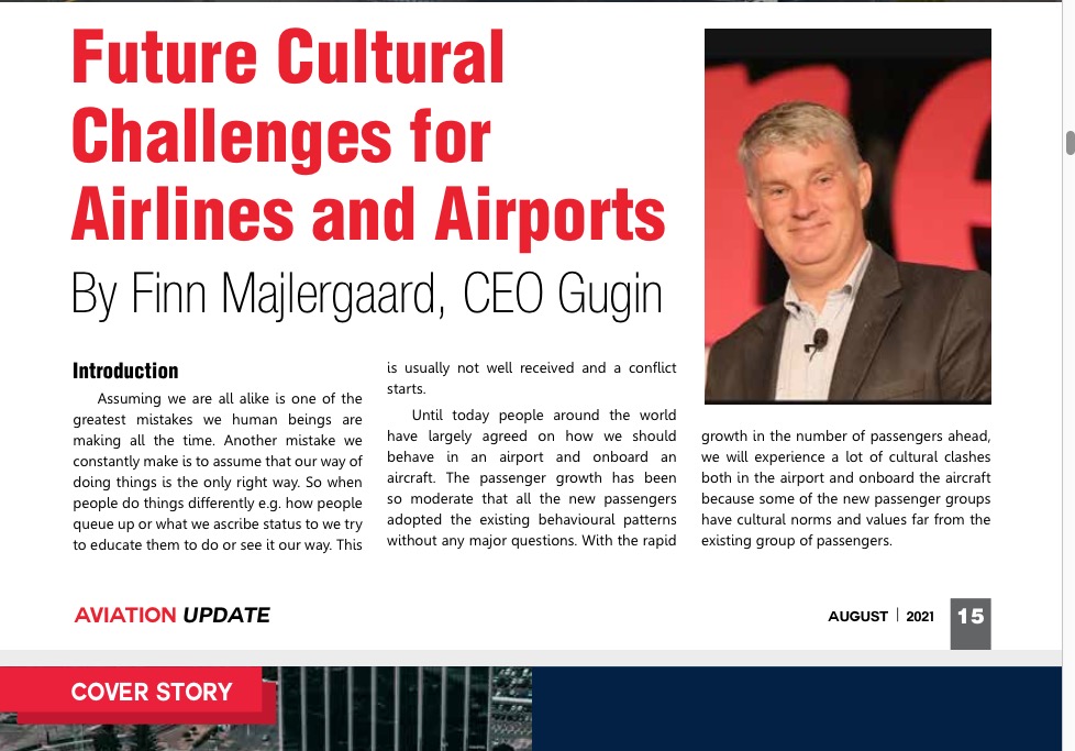 Future Cultural challenges for airlines and airports - Finn Majlergaard, Gugin
