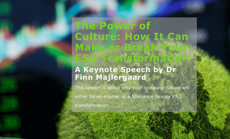 Speech: The Power of Culture: How It Can Make or Break Your ESG Transformation